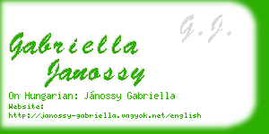 gabriella janossy business card